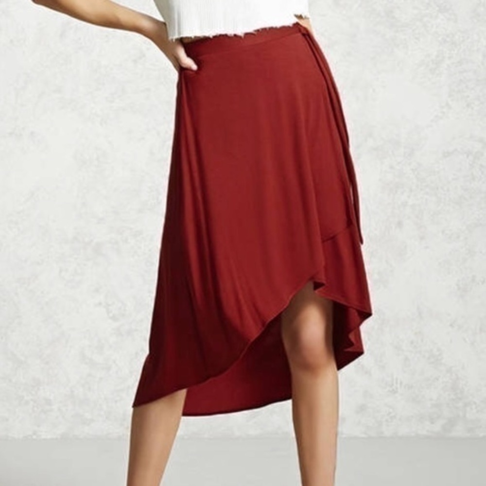 Forever 21‎ High-Low Tulip Hem Skirt Small